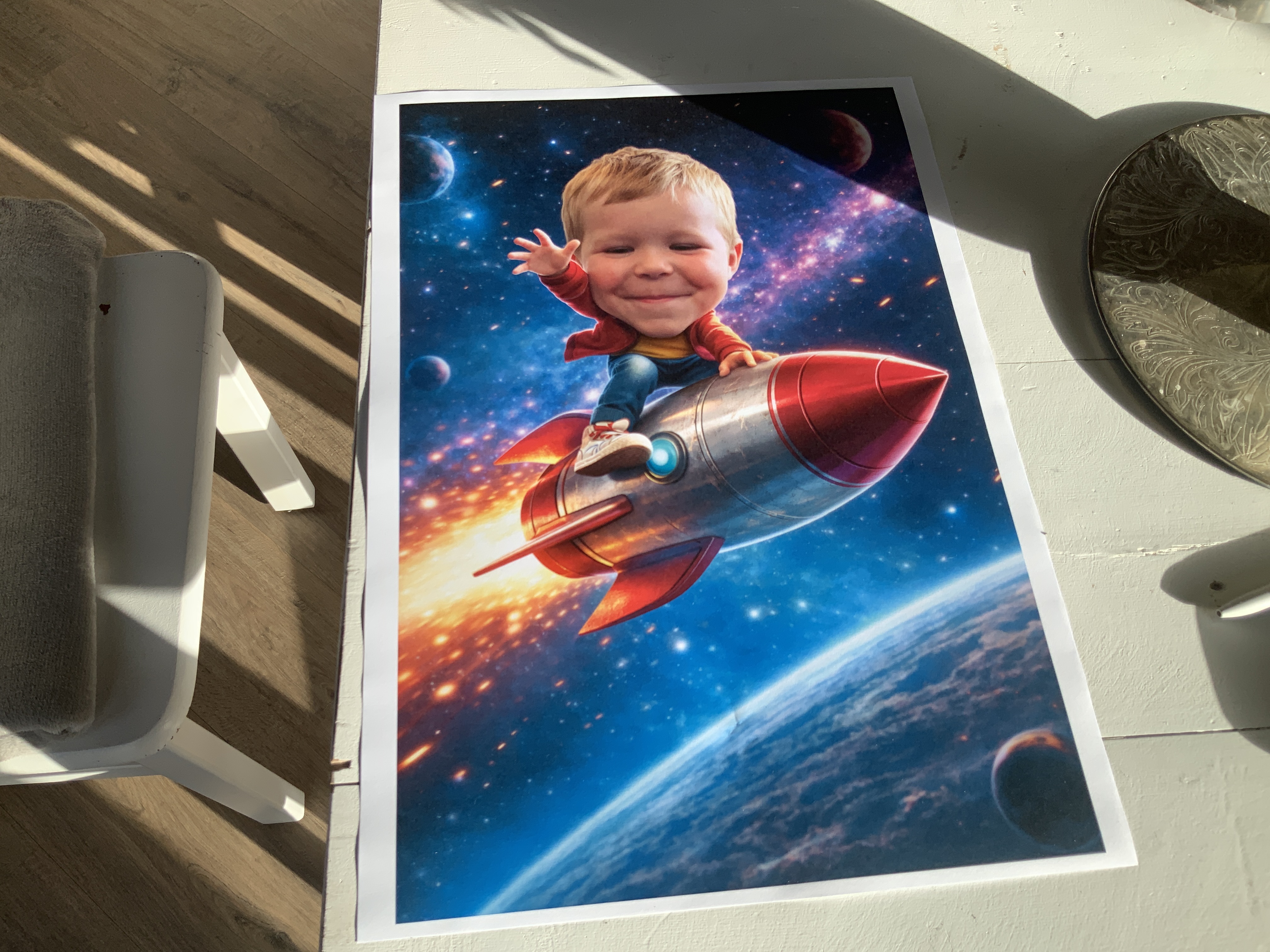 Fin barnposter med rymdtema, 50x70 cm